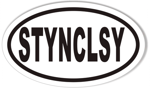 STYNCLSY Oval Bumper Stickers