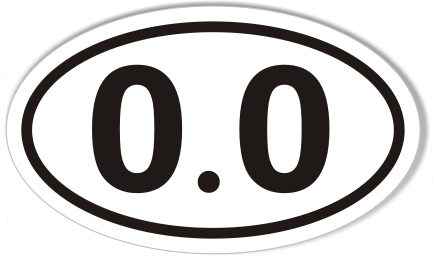 0.0 Anti Running Oval Bumper Sticker – StickerCafe.com