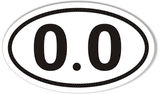 0.0 Anti Running Oval Bumper Stickers
