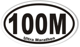 100M Ultra Marathon Euro Oval Bumper Sticker