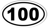 100 Mile Club Euro Oval Sticker for Cyclists