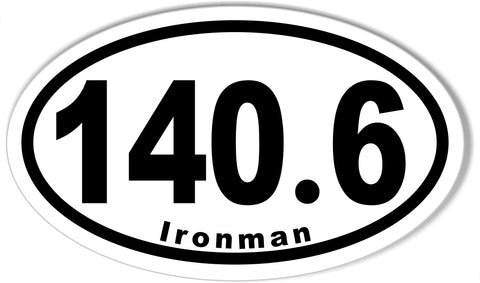 140.6 Ironman Oval Bumper Sticker