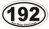 192 Pan-Mass Challenge Oval Sticker