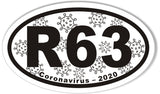 R63 3x5 Inch Custom Oval Bumper Stickers