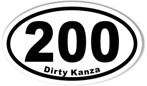 200 Dirty Kanza Custom Oval Bumper Stickers
