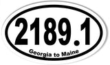 2189.1 Appalachian Trail Oval Bumper Stickers