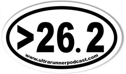 >26.2 www.ultrarunnerpodcast.com Oval Sticker 3x5