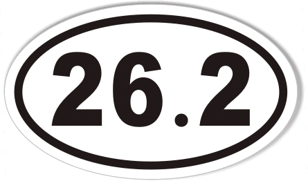 26.2 Marathon Euro Oval Sticker