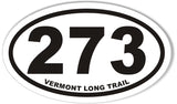 273 VERMONT LONG TRAIL Oval Bumper Stickers