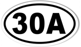 30A Highway Oval Bumper Sticker