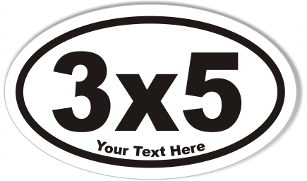 Custom Oval Bumper Stickers