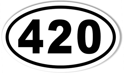 420 Oval Stickers