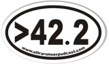 >42.2 www.ultrarunnerpodcast.com Oval Sticker 3x5