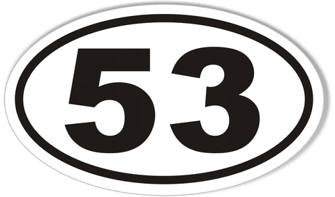 53 Golf Cart Custom Oval Bumper Stickers