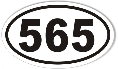 565 Custom Oval Bumper Stickers
