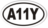 A11Y Oval Bumper Stickers