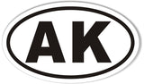 AK Alaska Euro Oval Sticker