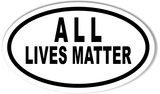 ALL LIVES MATTER 3x5" Custom Oval Bumper Stickers