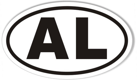 AL Alabama Euro Oval Sticker