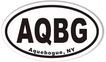 AQBG Aquebogue, NY Oval Bumper Stickers