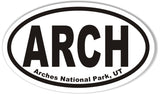 Arches National Park, UT Oval Bumper Sticker