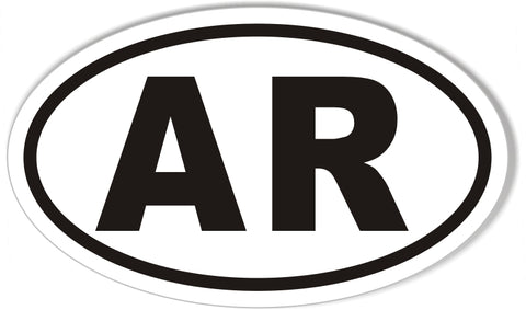 AR Arkansas Euro Oval Sticker