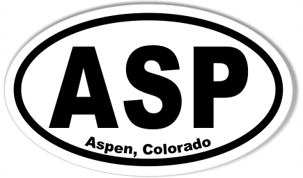ASP Aspen Colorado Euro Oval Sticker
