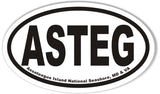 ASTEG Assateague Island National Seashore, MD & VA Oval Bumper Sticker