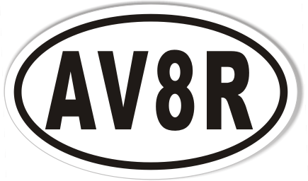 AV8R  Oval Bumper Stickers