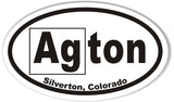 Silverton, Colorado "Ag-ton" Oval Bumper Stickers