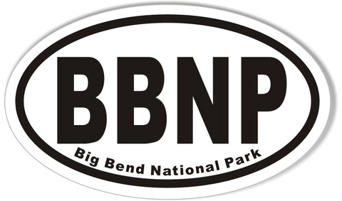 Big Bend National Park Oval Sticker