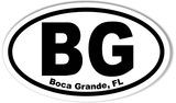 BG Boca Grande Euro Oval Sticker
