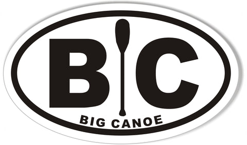 BC BIG CANOE Custom Oval Bumper Stickers