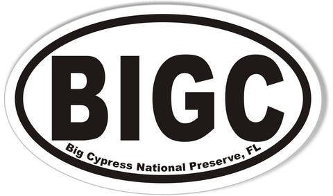 BIGC Big Cypress National Preserve, FL Oval Bumper Stickers