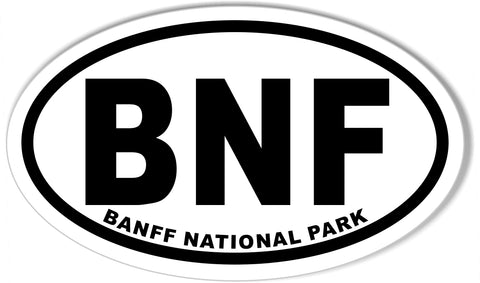 BNF BANFF NATIONAL PARK Oval Bumper Sticker