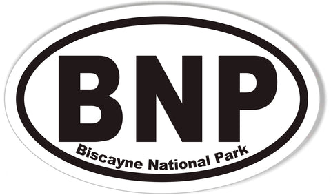 BNP Biscayne National Park Oval Bumper Stickers