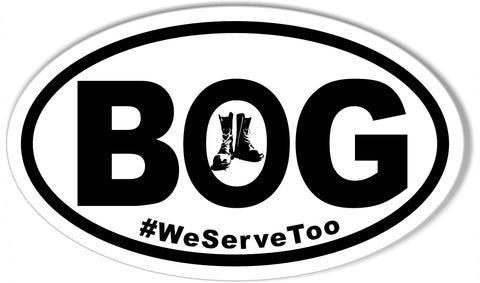 Boots On The Ground Oval Bumper Sticker