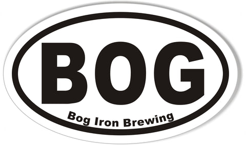BOG Oval Bumper Stickers