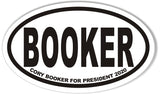 Cory Booker For President Oval Bumper Sticker