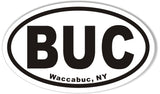 BUC Waccabuc, NY Oval Bumper Stickers