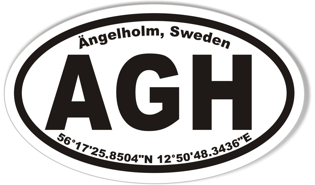 AGH Ängleholm, Sweden Oval Bumper Stickers – StickerCafe.com