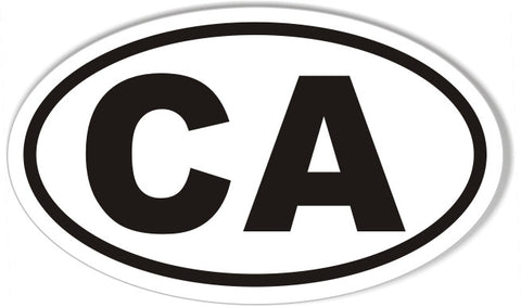 CA California Euro Oval Sticker