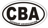 CBA CATBOAT ASSOCIATION Oval Bumper Stickers