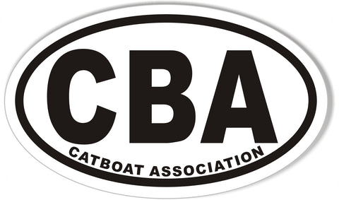 CBA CATBOAT ASSOCIATION Oval Bumper Stickers