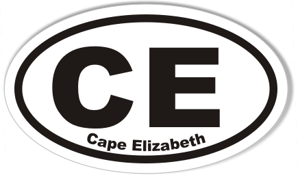 CE Cape Elizabeth Euro Oval Bumper Stickers