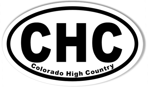 CHC Colorado High Country Oval Bumper Stickers