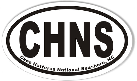 CHNS Cape Hatteras National Seashore, NC Oval Bumper Sticker
