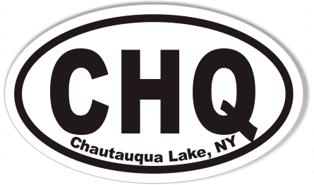 CHQ Chautauqua Lake, NY Oval Stickers