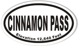 CINNAMON PASS Oval Bumper Stickers