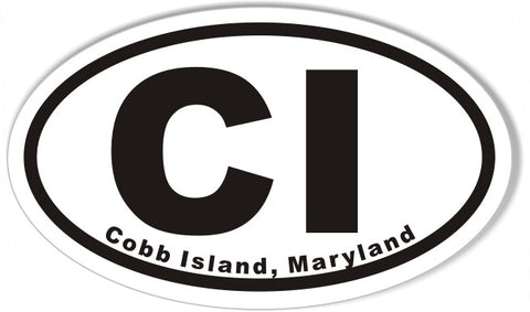 CI Cobb Island, Maryland Oval Bumper Stickers